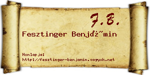 Fesztinger Benjámin névjegykártya